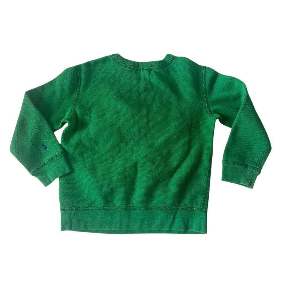 Polo Ralph Lauren fleece crewneck sweatshirt kelly green childs sz 5 Logo #5383 - Picture 8 of 8